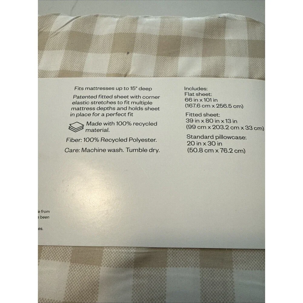 Room Essentials Microfiber Twin/XL Twin Sheet Set 3-piece Wrinkle Resistant